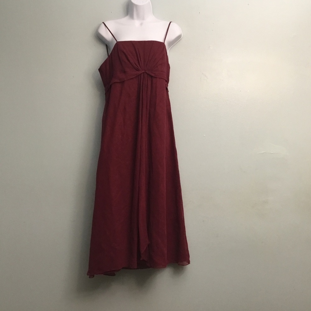 BILL LEVKOFF Stylish Burgundy Spaghetti Strap Dress - Picture 14 of 14